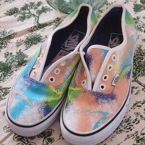 VANS Authentic Retro Mart Tie Dye Skate Shoes Sneakers Size Men's 5.5 Women's 7